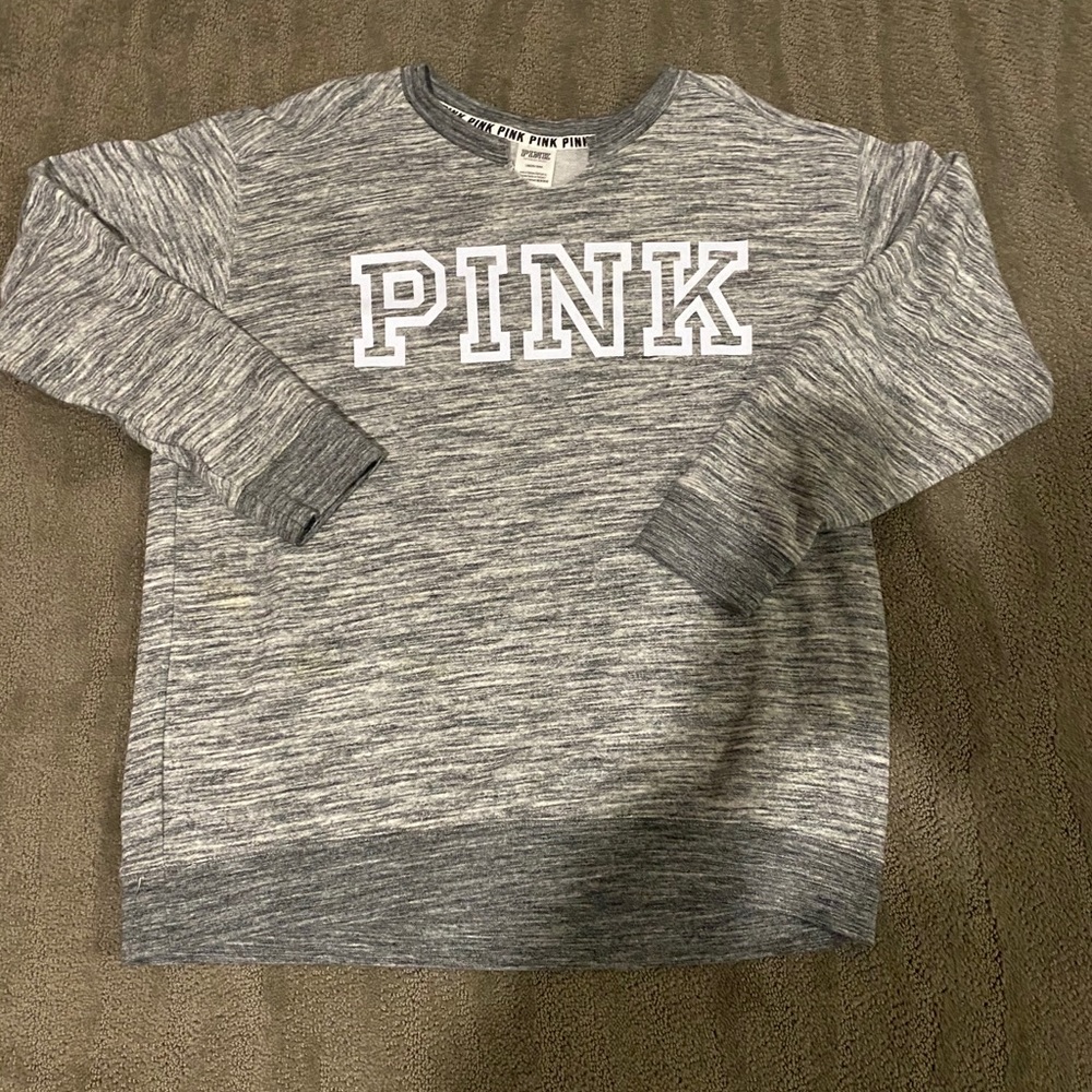 PINK notch collar sweatshirt